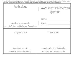 activity handout audacious ignatius vocabulary game